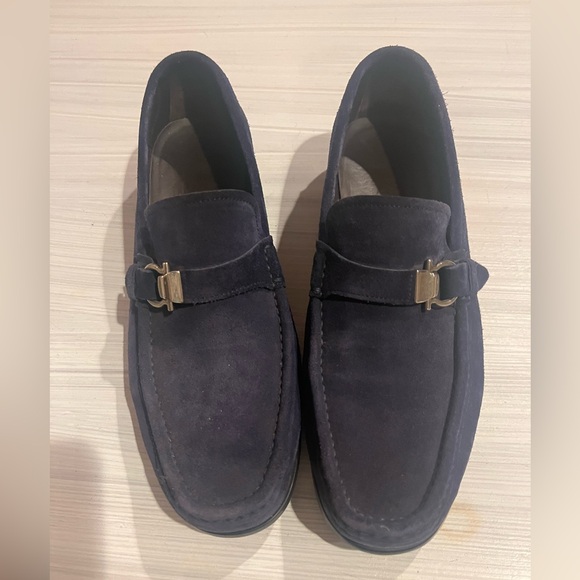 Salvatore Ferragamo Men's Navy Loafers